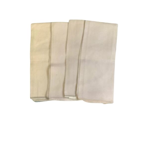 Set of 4 Vintage Hand Embroidered Flower Cloth Napkins See Desc* - Picture 4 of 5